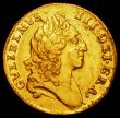 London Coins : A162 : Lot 1801 : Half Guinea 1695 Early Harp S.3466 VF