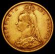 London Coins : A162 : Lot 1831 : Half Sovereign 1892 No JEB on truncation, Lower shield S.3869D Good Fine