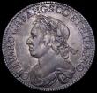 London Coins : A162 : Lot 1842 : Halfcrown 1658 Cromwell ESC 447, Bull 252 VF and attractively toned with a long flan crack at 7 o ...