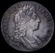 London Coins : A162 : Lot 1851 : Halfcrown 1698 DECIMO ESC 554, Bull 1034 VF with grey tone