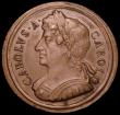 London Coins : A162 : Lot 1867 : Halfpenny Charles II Pattern in copper, Obverse: Bust to left with short hair CAROLVS . A . CAROLO, ...