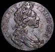 London Coins : A162 : Lot 1884 : Shilling 1698 Fourth Bust 'Flaming Hair' ESC 1115, Bull 1141 VF/Near VF with a contact mar...