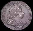 London Coins : A162 : Lot 1885 : Shilling 1718 Roses and Plumes ESC 1165, Bull 1566 NEF attractively toned, a small flan flaw on the ...