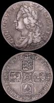 London Coins : A162 : Lot 1886 : Shilling 1720 Plain in angles ESC 1167, Bull 1568 About VF/NVF, 1750 50 over 46 ESC 1211, Bull 1732 ...