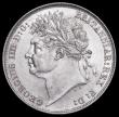 London Coins : A162 : Lot 1894 : Shilling 1824 ESC 1251, Bull 2400 EF with two small rim nicks 