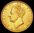 London Coins : A162 : Lot 1929 : Sovereign 1830 Marsh 15 Fine with a few small rim nicks