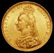 London Coins : A162 : Lot 1960 : Sovereign 1889S G: of D:G: closer to the crown S.3868B EF with  minor contact marks and a small rim ...
