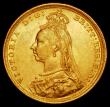 London Coins : A162 : Lot 1961 : Sovereign 1889S G: of D:G: closer to the crown S.3868B GVF/NEF with an edge nick