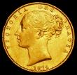 London Coins : A162 : Lot 2604 : Sovereign 1874 Shield Reverse, Marsh 58, S.3853B, Die Number 28 VF/GVF the obverse with some heavier...