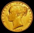 London Coins : A162 : Lot 2606 : Sovereign 1874 Shield Reverse, Marsh 58, S.3853B, Die Number 33 NVF/VF with a small graze by the Que...