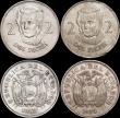 London Coins : A162 : Lot 2917 : Ecuador 2 Sucres 1973 KM82 (3) VF - EF, Krause reports that all but 35 pieces were melted down, rare...