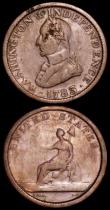 London Coins : A162 : Lot 2973 : USA (2) Halfpenny Virginia 1773 Stop after S Breen 180, weight 7.11 grammes, Fine, Cent 1783 Washing...
