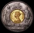 London Coins : A162 : Lot 3017 : Model Crown undated (1848) Bimetallic in Silver Copper and Gilt Victoria Gothic Head, Obverse: Gothi...