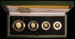London Coins : A162 : Lot 688 : United Kingdom 2005 Gold Proof Four Coin Sovereign Collection, Gold Five Pounds to Half Sovereign, F...