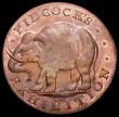 London Coins : A162 : Lot 867 : Halfpenny 18th Century Middlesex - Pidcock's undated, Obverse : Elephant, Reverse: Rhinoceros f...