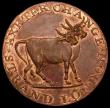 London Coins : A162 : Lot 869 : Halfpenny 18th Century Middlesex - Pidcock's undated, Obverse : Two-Headed Cow, Reverse: Royal ...