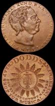 London Coins : A162 : Lot 871 : Halfpenny 18th Century Middlesex undated Dodds Musical Instruments DH300 About EF, slightly weak in ...