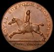 London Coins : A162 : Lot 872 : Halfpenny 18th Century Suffolk 1794 Loyal Suffolk Yeomanry, Sword point to L of SUFFOLK, DH19, edge ...