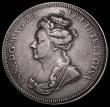 London Coins : A162 : Lot 893 : Accession of Queen Anne 1702 35mm diameter in silver Eimer 388 Obverse Crowned and Draped ANNA. D:G:...