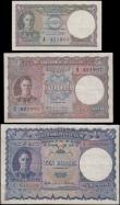London Coins : A163 : Lot 1413 : Ceylon Government (3), 10 Rupees dated 1st February 1941 series J/3 648322, (Pick33a) small edge tea...