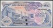 London Coins : A163 : Lot 1424 : Congo Democratic Republic 100 Francs, a COLOUR TRIAL series AA 000000, SPECIMEN overprint on obverse...