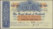 London Coins : A163 : Lot 1565 : Scotland Royal Bank of Scotland 20 Pounds dated 1st December 1952 series F111 2123, large note, (Pic...