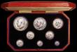 London Coins : A163 : Lot 1760 : Proof Set 1911 Silver Set (8 coins Halfcrown - Maundy Penny) nFDC with an attractive and colourful m...