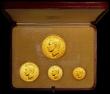 London Coins : A163 : Lot 1765 : Proof Set 1937 the 4-coin set in gold, Five Pounds, Two Pounds, Sovereign and Half Sovereign, UNC wi...
