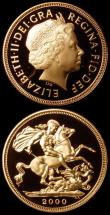 London Coins : A163 : Lot 1855 : Sovereigns 2000 a 2-coin set comprising 2000 Proof FDC and 2000 Standard issue UNC, in a Westminster...