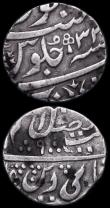 London Coins : A163 : Lot 2111 : India Mughal Empire Zodiac Rupee AH1027/13 (Type 150, 1617-1618AD) Gemini - twins, Tzuk-e-Jahangir K...