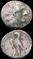 London Coins : A163 : Lot 254 : Tetradrachm Ptolemy I,  (305BC) Sidon Mint Obverse: head of Zeus right, Reverse: Eagle standing left...