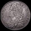 London Coins : A163 : Lot 592 : Halfcrown 1743 Roses ESC 603A VF/GVF and attractively toned 