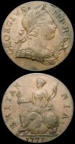 London Coins : A163 : Lot 603 : Halfcrown 1817 Bull Head ESC 616, Bull 2090 A/UNC with some scuffs on the King's chin, and a co...