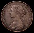 London Coins : A163 : Lot 714 : Halfpenny 1862 Die Letter B, Freeman 288 dies 7+E, Fine or slightly better for wear, with some conta...