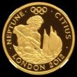 London Coins : A163 : Lot 739 : One Hundred Pounds 2010 London Olympics 2012 Faster - Neptune S.4915 Gold One Ounce Proof, FDC and c...