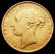 London Coins : A163 : Lot 936 : Sovereign 1880 Second 8 over 7, Horse with long tail, WW buried in truncation, Small B.P. with the s...