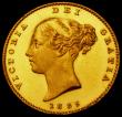 London Coins : A164 : Lot 1051 : Half Sovereign 1839 Proof die axis inverted S.3859 in an LCGS holder and graded 80
