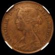 London Coins : A164 : Lot 1160 : Halfpenny 1861 Freeman 282 dies 7+G NGC AU58 BN