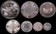 London Coins : A164 : Lot 126 : Proof Set 1887 Silver Set (7 coins) Crown, Double Florin (Arabic 1), Halfcrown, Florin, Shilling, Si...