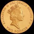 London Coins : A164 : Lot 1531 : Two Pounds 1996 Euro 96 Football Gold Proof S.K7A (formerly S.4317A), the reverse with a flat rather...