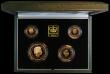 London Coins : A164 : Lot 210 : United Kingdom 2001 Gold Proof Four Coin Sovereign Collection, Gold Five Pounds, 'Marconi'...