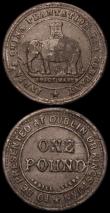 London Coins : A164 : Lot 467 : Netherlands East Indies - Batavian Republic - Singapore Merchants Keping AH1411 (1804) in bronze VF,...