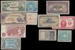 London Coins : A165 : Lot 1139 : World, (11) Small Collection of World Notes, Eygpt,Italy, Japan. Including Palestine Currency Board,...