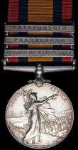 London Coins : A165 : Lot 1414 : Queen's South Africa Medal 1899-1902 Second type Reverse with 'ghost' date (date remo...