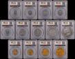 London Coins : A165 : Lot 1603 : Proof Set 1902 Long Matt Set 13 coins all in PCGS holders Five Pounds PR61, Two Pounds PR63, Soverei...