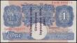 London Coins : A165 : Lot 189 : One Pound Peppiatt Blue Guernsey overprint B249A C60D 888273 Pressed Good VF looks better Rare espec...