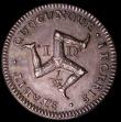 London Coins : A165 : Lot 2206 : Isle of Man Halfpenny 1733 Silver Proof, interior of cap frosted, 6.41 grammes, S.7410d, Pridmore 29...