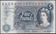 London Coins : A165 : Lot 222 : Five pounds Page B325 issued 1971 replacement 16M 320852 EF