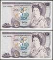 London Coins : A165 : Lot 228 : Twenty Pounds Page B328 issued 1970 (2) consecutive numbers C73 880900 and 880901 About UNC