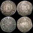 London Coins : A165 : Lot 2394 : Elizabeth I (3) Sixpences (2) 1567 Bust 4B S.2562 mintmark Coronet Near Fine, Sixth Issue 1594 ELIZA...